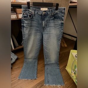 MOTHER Outsider Flood Fray Jeans